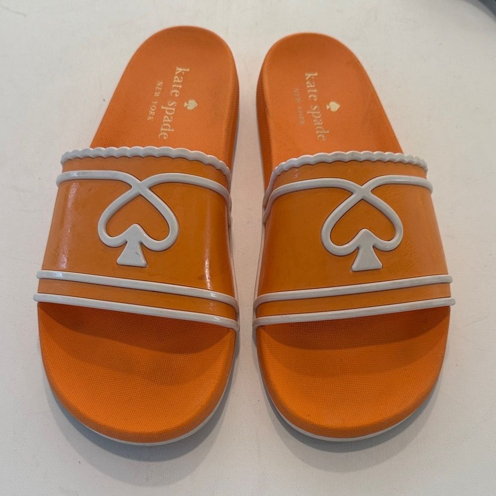 Kate Spade Vibrant Orange Slide Sandals
